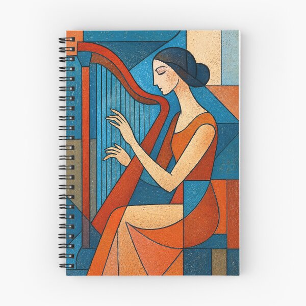 Item preview, Harpist Playing the Harp Illustration designed and sold by GalleryKauffeld.