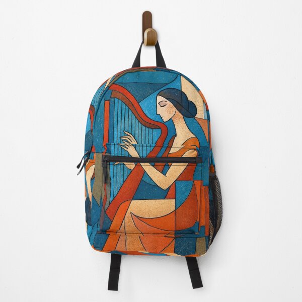 Item preview, Harpist Playing the Harp Illustration designed and sold by GalleryKauffeld.