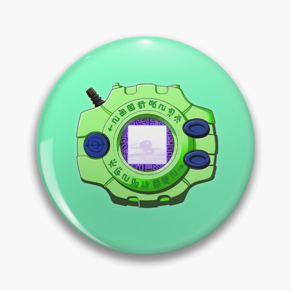 Item preview, Original neon green Digivice Tai and Agumon digital monster illustration Edition designed and sold by sabartgunpla.