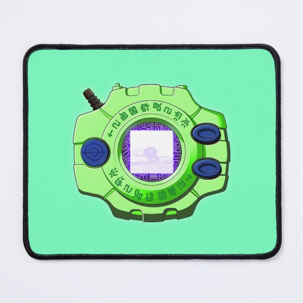 Item preview, Original neon green Digivice Tai and Agumon digital monster illustration Edition designed and sold by sabartgunpla.