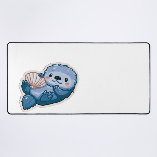 Item preview, Cute Sea Otter Holding Seashell Kawaii Animal designed and sold by NicolasGlowArt.