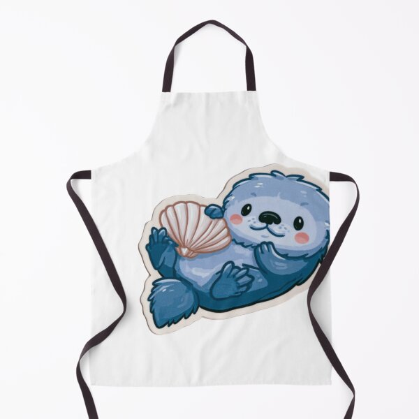 Item preview, Cute Sea Otter Holding Seashell Kawaii Animal designed and sold by NicolasGlowArt.