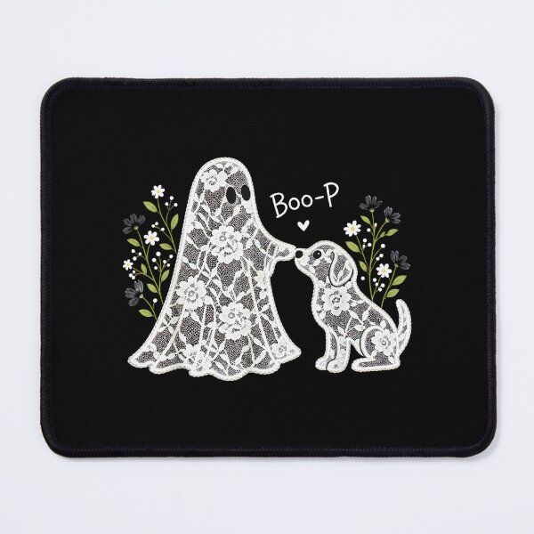 Item preview, Lace Ghost Booping Cute Dog with Flowers designed and sold by SoyLamderma.