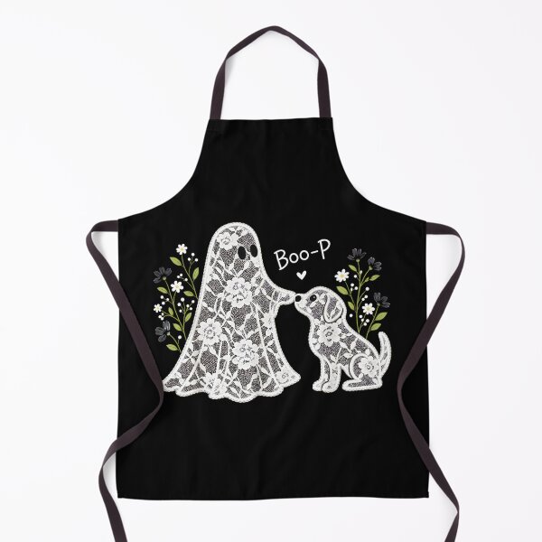Item preview, Lace Ghost Booping Cute Dog with Flowers designed and sold by SoyLamderma.
