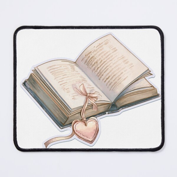 Item preview, Cozy Watercolor Open Book Heart Bookmark Reader designed and sold by NicolasGlowArt.