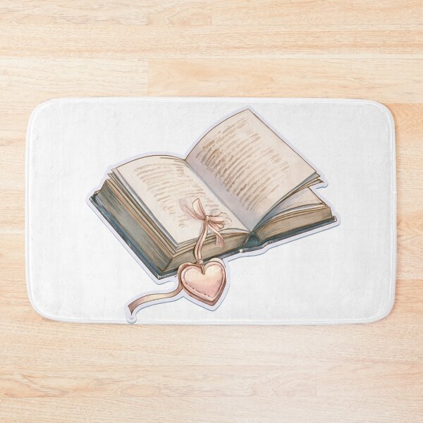 Item preview, Cozy Watercolor Open Book Heart Bookmark Reader designed and sold by NicolasGlowArt.