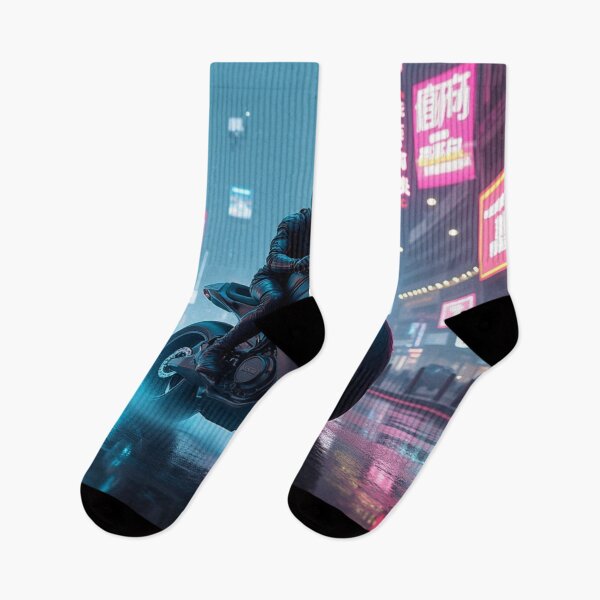 Item preview, Midnight Velocity | Neon Rain Rider designed and sold by nhk999.