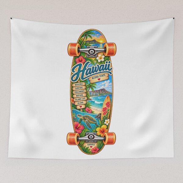Item preview, Hawaii Gen X Skateboard designed and sold by Whimspired By Paxx.