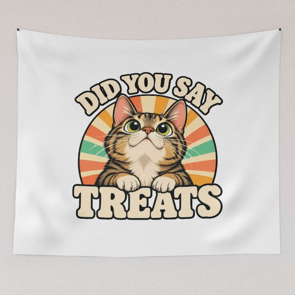 Item preview, Treats Tabby Expectant Gaze Cat Lover designed and sold by chattsuede.