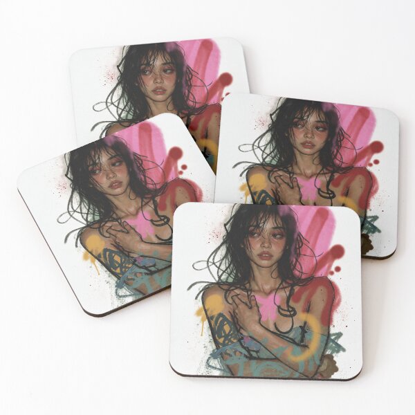 Item preview, Ethereal Rebel Woman – Dark Artistic Portrait with Graffiti Expression designed and sold by ZYVARENNE.