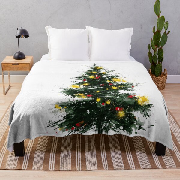 Item preview, Expressive Watercolor Christmas Tree with Lights designed and sold by colorful-white.