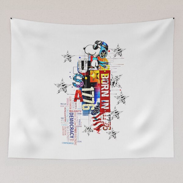 Item preview, Snoopy Pilot USA Born In 1776 Patriotic designed and sold by LittleMamastore.