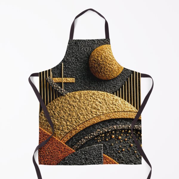 Item preview, Golden Sun Over Textured Hills – Luxury Black and Gold Geometric Abstract Art Print designed and sold by Kaleidoscope Print.