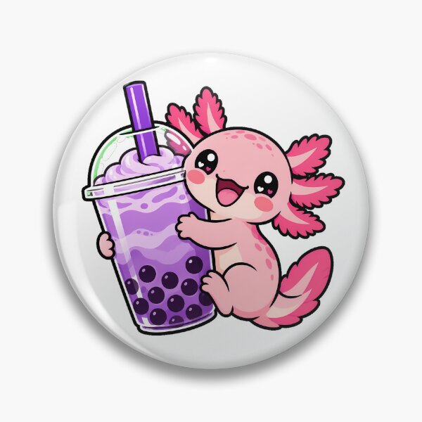 Item preview, Axolotl Boba Pink Taro Tea Lover designed and sold by chattsuede.