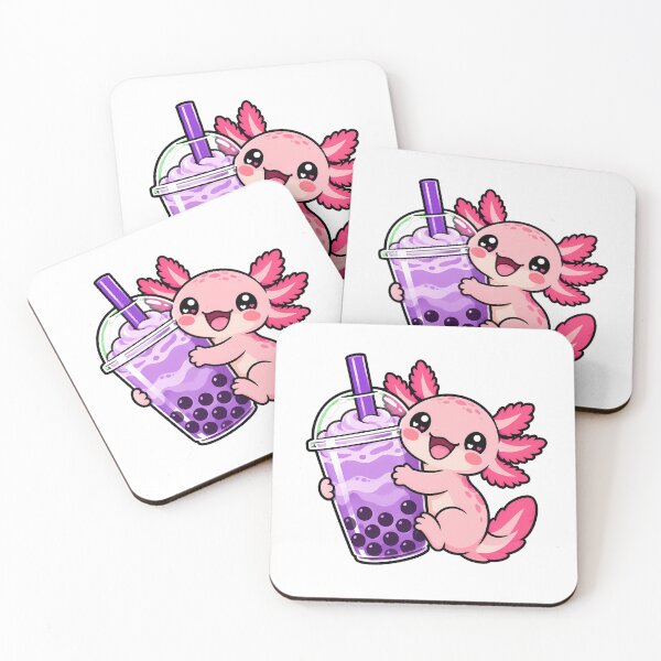Item preview, Axolotl Boba Pink Taro Tea Lover designed and sold by chattsuede.
