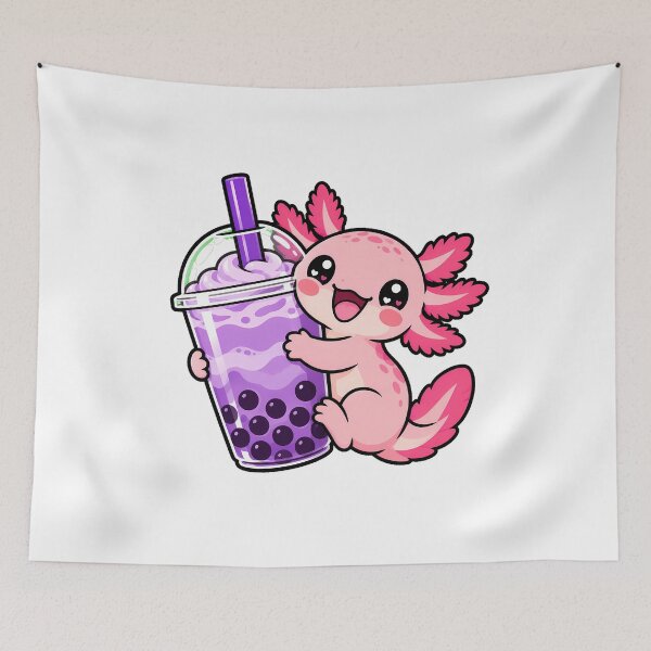 Item preview, Axolotl Boba Pink Taro Tea Lover designed and sold by chattsuede.