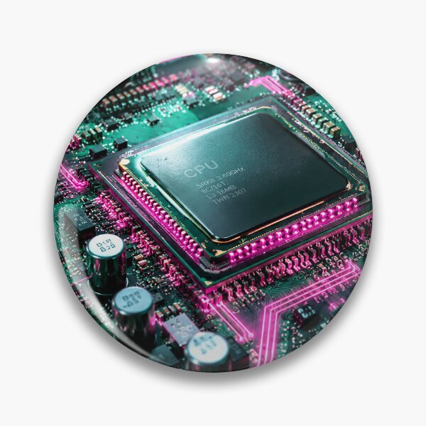 Item preview, Core Motherboard – Neon Pink & Emerald Green Cyberpunk  designed and sold by TrezeTreze.