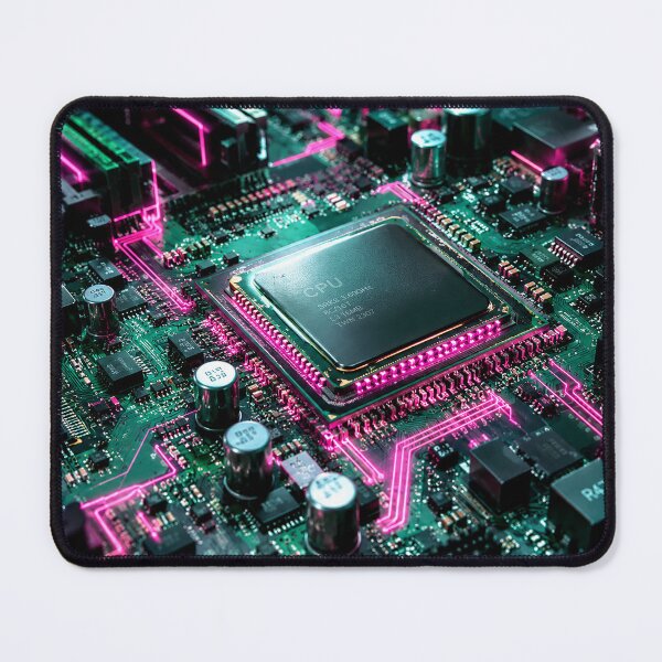 Item preview, Core Motherboard – Neon Pink & Emerald Green Cyberpunk designed and sold by TrezeTreze.