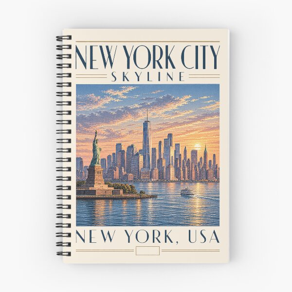Item preview, Horizonte de la ciudad de Nueva York, Nueva York, EE. UU. [Ilustración Art Déco] designed and sold by elektronen.