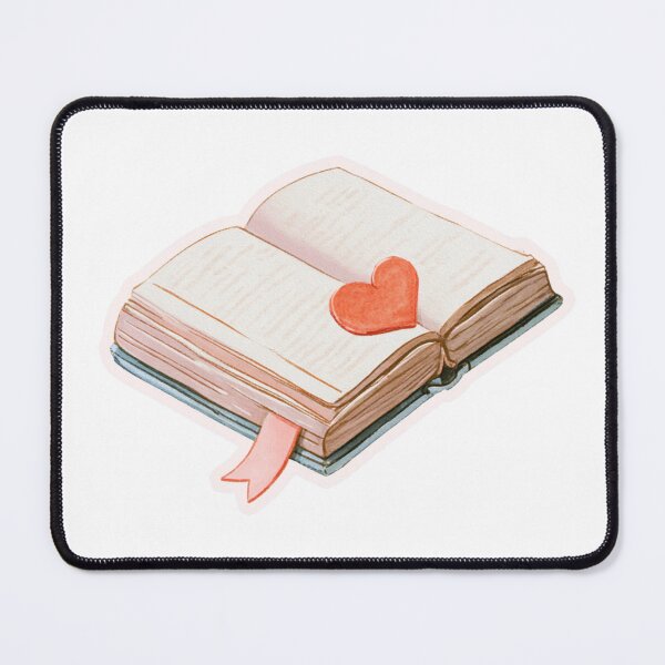 Item preview, Watercolor Open Book Heart Reading Lover Design designed and sold by NicolasGlowArt.