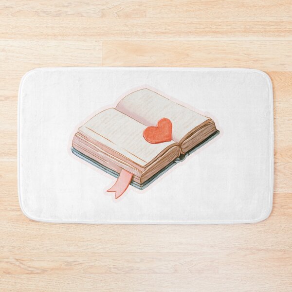 Item preview, Watercolor Open Book Heart Reading Lover Design designed and sold by NicolasGlowArt.