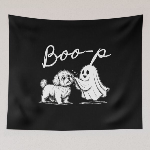 Item preview, Cute Dog Boo-p Ghost Playful Whimsical Art designed and sold by SoyLamderma.
