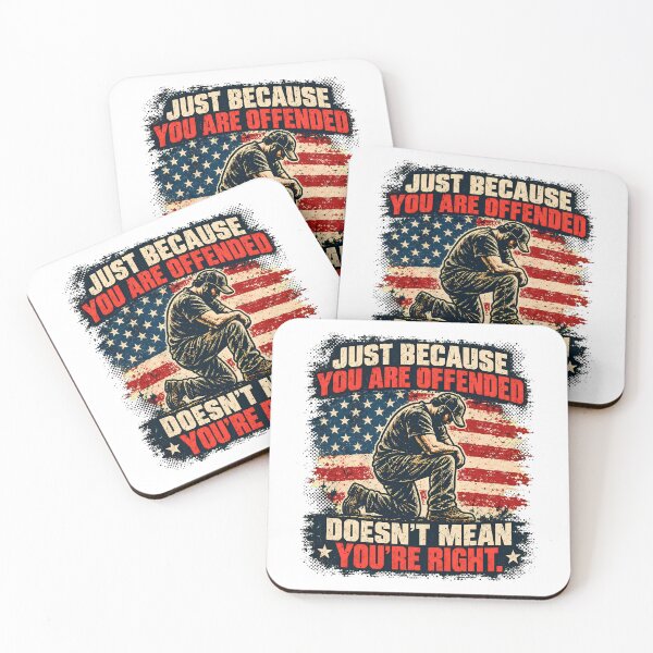 Item preview, Offended Right Kneeling Flag Grunge Patriot designed and sold by chattsuede.