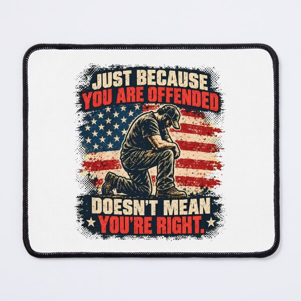 Item preview, Offended Right Kneeling Flag Grunge Patriot designed and sold by chattsuede.