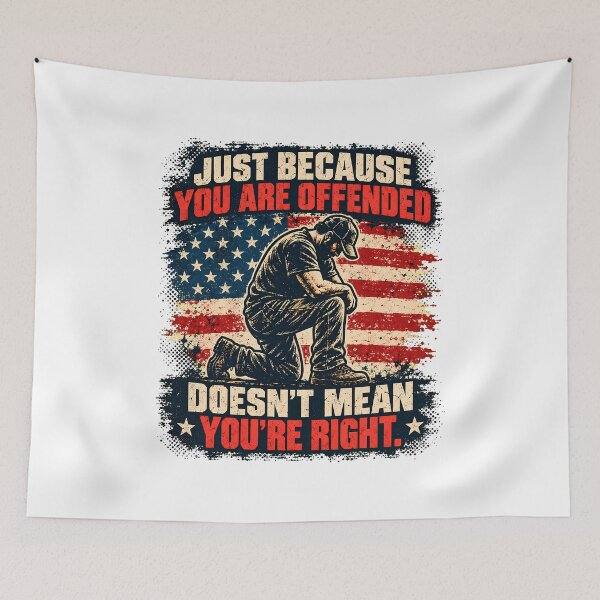 Item preview, Offended Right Kneeling Flag Grunge Patriot designed and sold by chattsuede.