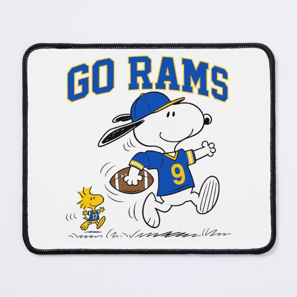 Item preview, Snoopy & Woodstock Los Angeles Rams Football Retro F505 designed and sold by GLUVY-THEME.