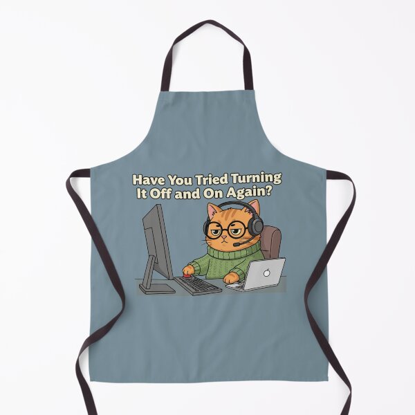 Item preview, Have You Tried Turning It Off And On Again Funny IT Cat designed and sold by MascotFoundry.