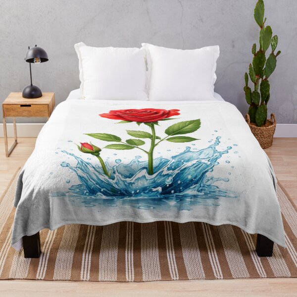 Item preview, Red Rose Water Splash Reflection designed and sold by Nela-&-Lena.
