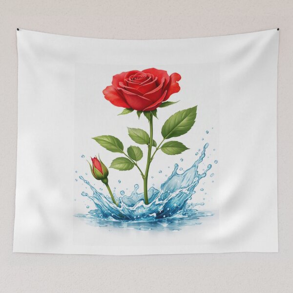 Item preview, Red Rose Water Splash Reflection designed and sold by Nela-&-Lena.