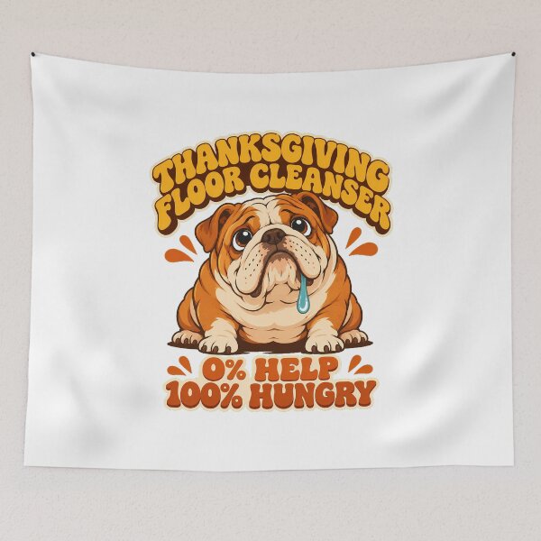 Item preview, Thanksgiving Bulldog Hungry Pet Humor Dog Owner designed and sold by chattsuede.