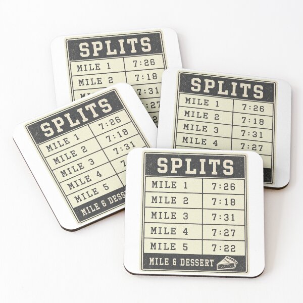 Item preview, Splits Chart Mile 6 Dessert Turkey Trot Runner designed and sold by BoosterShop.
