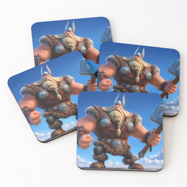 Item preview, Mighty Viking Warrior with Hammer Against Blue Sky designed and sold by Artessie.