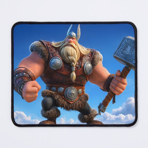Item preview, Mighty Viking Warrior with Hammer Against Blue Sky designed and sold by Artessie.