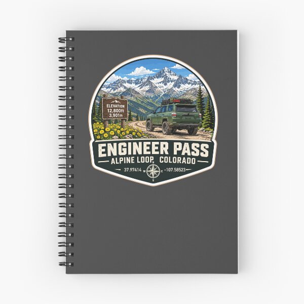 Item preview, Engineer Pass Ouray County Colorado 4x4 Motorcycle Sticker TShirt 03 designed and sold by OuterShellUK.