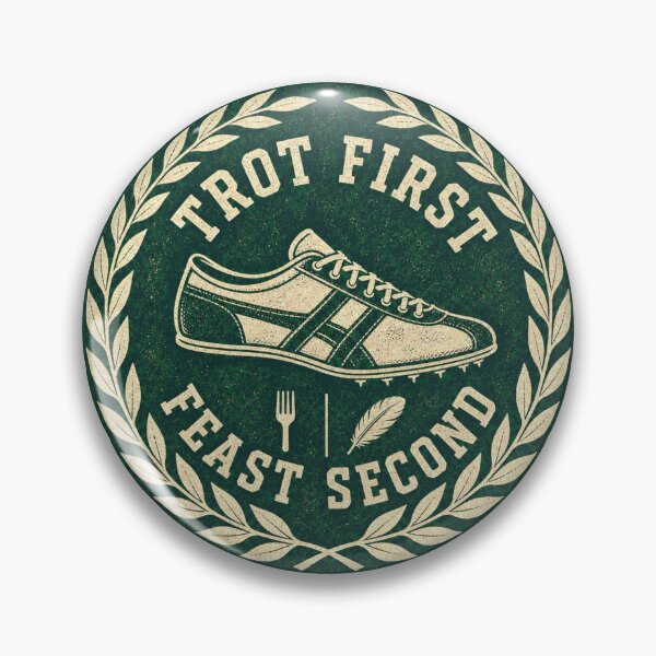 Artikelvorschau, Trot First Feast Second Turkey Trot Lauf Emblem entworfen und verkauft von BoosterShop.
