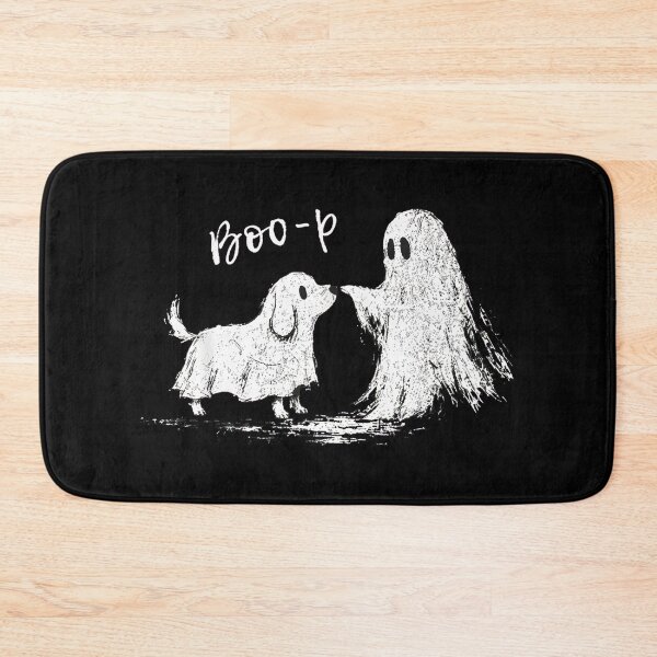 Item preview, Cute Dog Booping Ghost Halloween Art designed and sold by SoyLamderma.