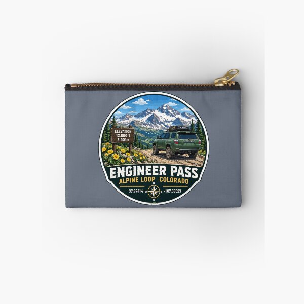Item preview, Engineer Pass Ouray County Colorado 4x4 Motorcycle Sticker TShirt 04 designed and sold by OuterShellUK.