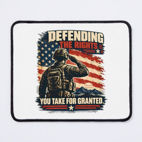 Item preview, Saluting Soldier American Flag Mountain Military Veteran designed and sold by chattsuede.