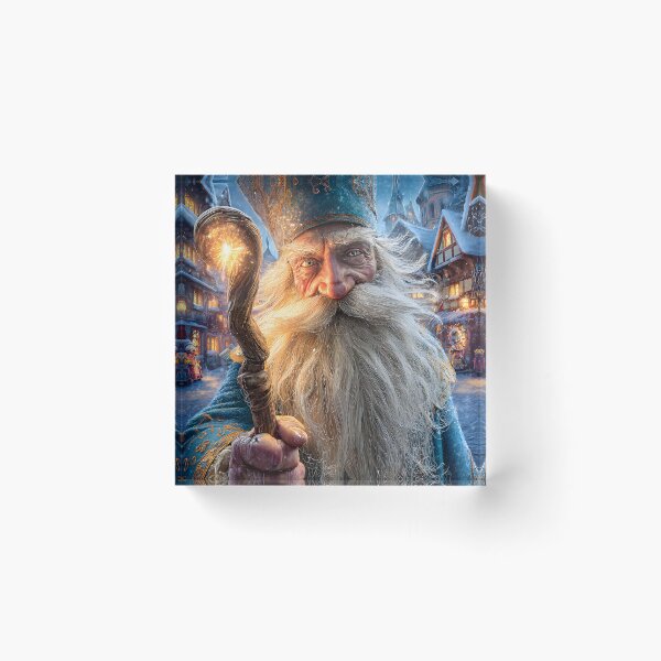 Item preview, Mysterious Winter Wizard in Enchanted Village designed and sold by Artessie.