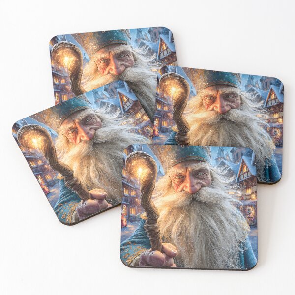 Item preview, Mysterious Winter Wizard in Enchanted Village designed and sold by Artessie.