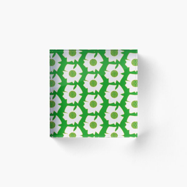Item preview, Flores blancas sobre verde designed and sold by Yamy Morrell Art and Design.