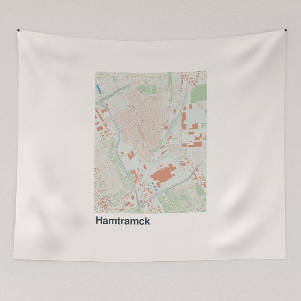 Item preview, Hamtramck Minimalistic Map Art designed and sold by MapsNerd.