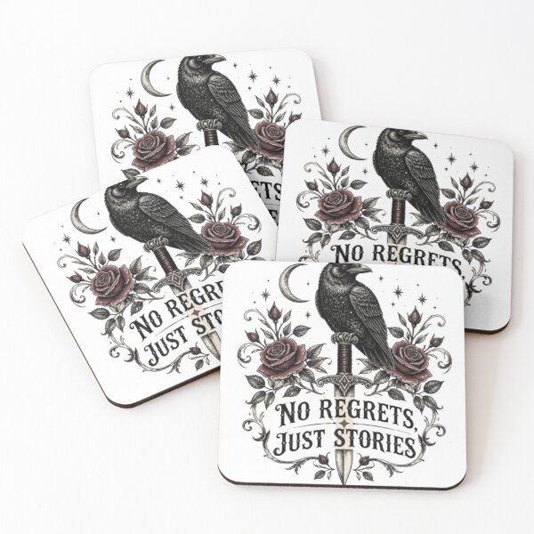 Item preview, No Regrets Just Stories Raven Rose designed and sold by Mochi-design.