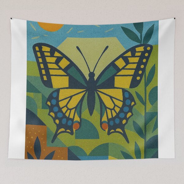 Item preview, Swallowtail Butterfly - a Geometric illustration. designed and sold by GalleryKauffeld.