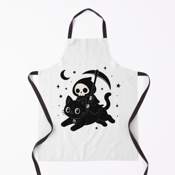 Item preview, Chibi Grim Reaper Black Cat Gothic Spooky Halloween designed and sold by chattsuede.