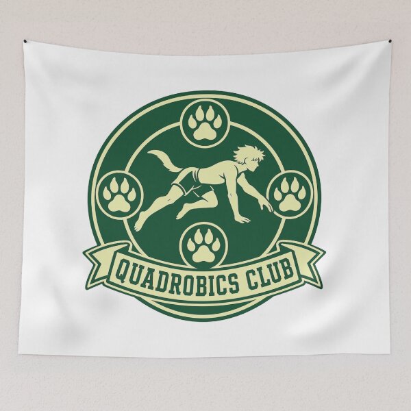 Item preview, Quadrobics Club Retro Paw Print Emblem designed and sold by BoosterShop.